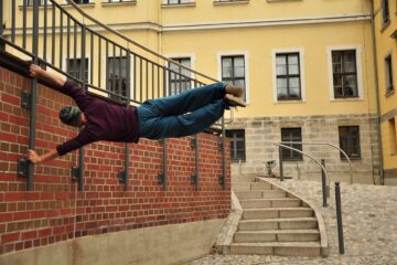 acrobatics action adult architecture