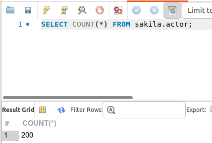 SQL: Contar las filas de una tabla